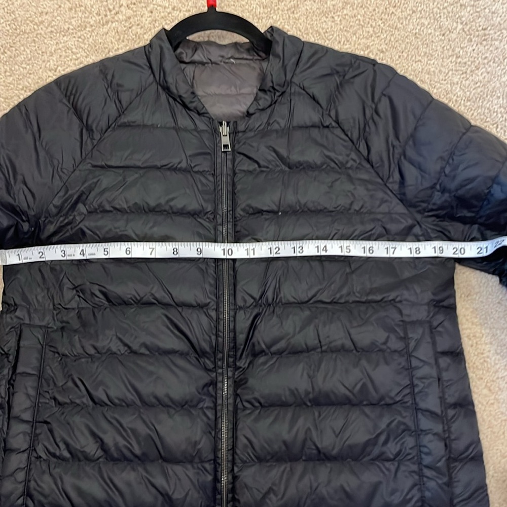 ATHLETA REVERSAWARM DOWN COAT - Reversible Black & Dark Grey - Picture 8 of 9